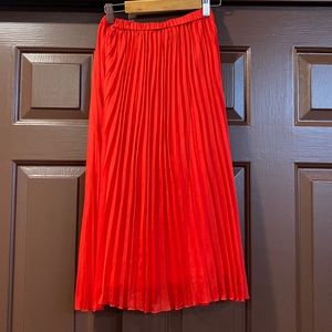 HM Red Pleated Skirt - 2